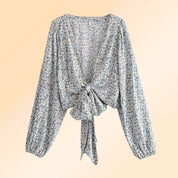 Boho bluse blumenmuster