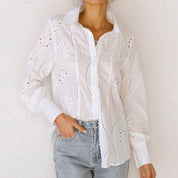 Boho bluse weiß spitze mit legiertem Stoff