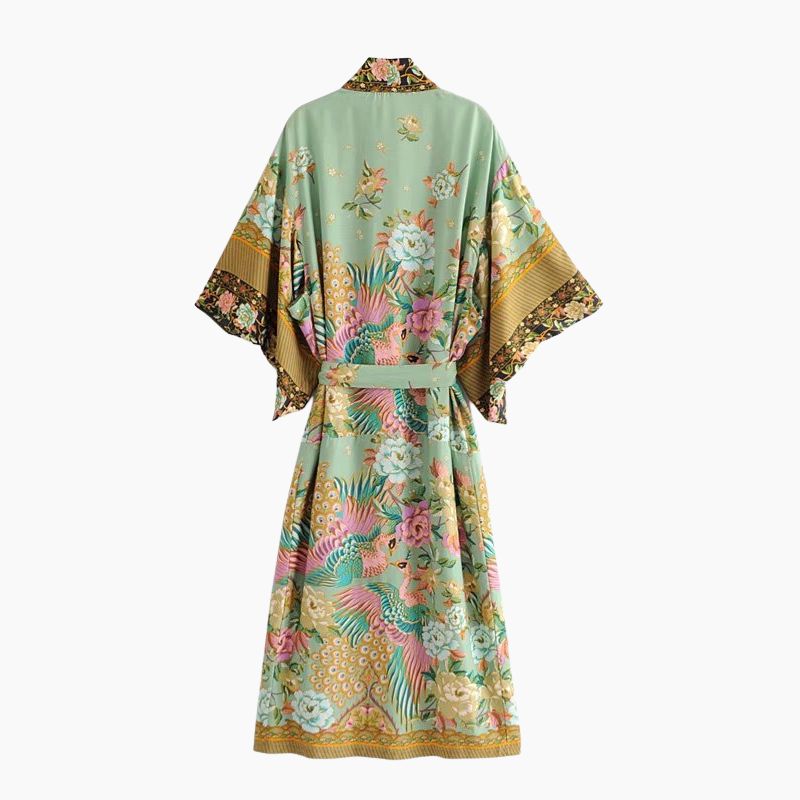 Kimono damen boho mit Blumenmuster