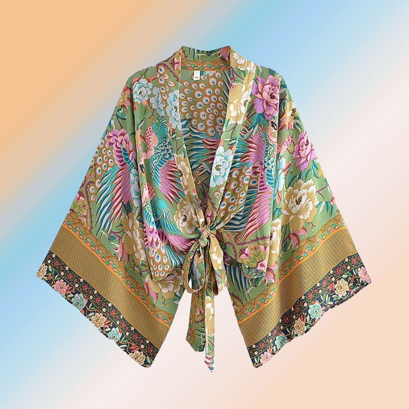 Boho kimono kurz