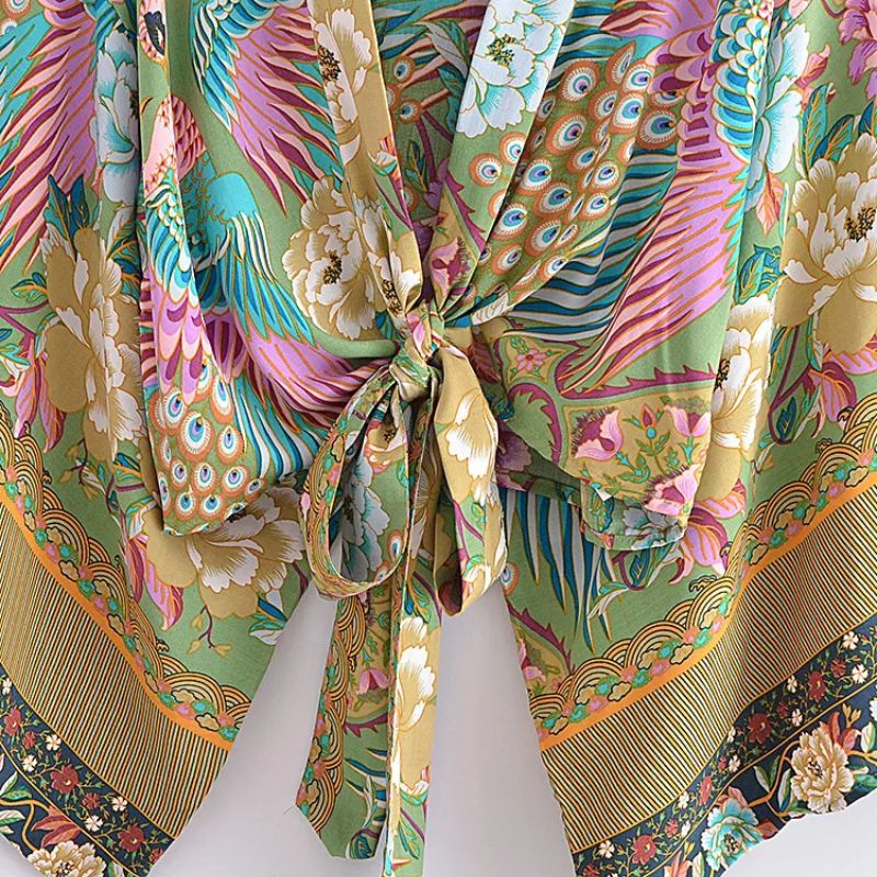 Boho kimono kurz