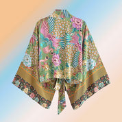 Kimono kurz boho mit kurzen Ärmeln