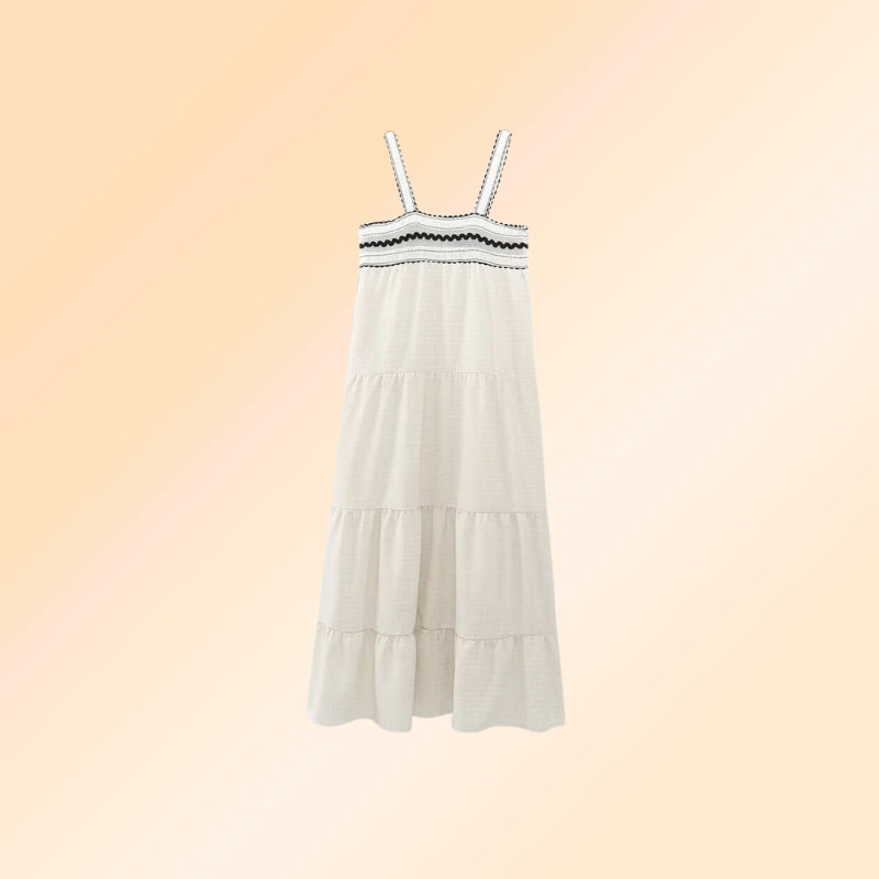 BOHO VINTAGE KLEID WEIß