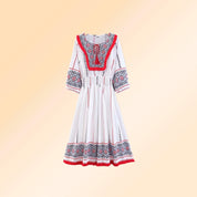 Hippie boho kleid weiß