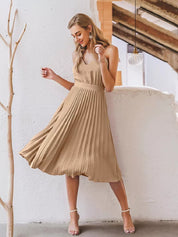 Boho chic kleider mit plissiertem Unterrock