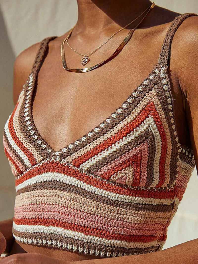 Boho crop top häkeln