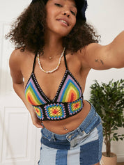 Boho crop top häkeln