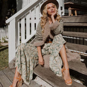 Boho hose weit hohe Taille