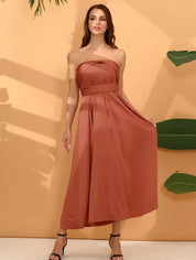 Bodenlanges kleid boho entblößte Schultern