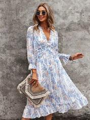 Fließendes chiffon boho kleid