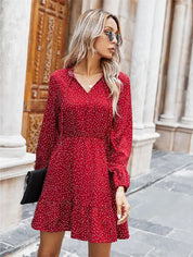 kleid boho rot