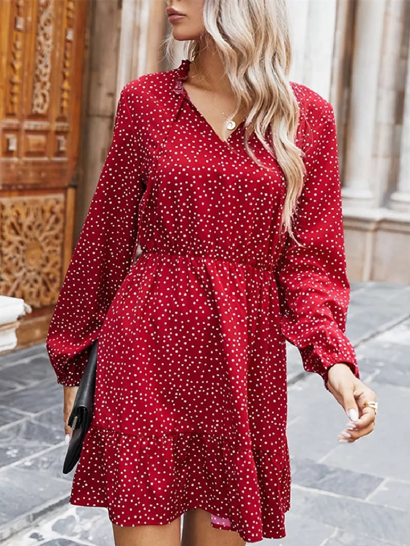 rotes boho kleid