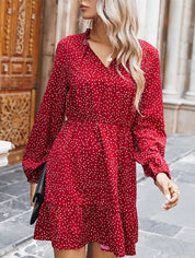rotes boho kleid