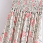 Maxi rock boho mit gerüschtem Stoff