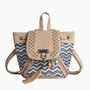 Rucksack boho aus Kunstleder mit Ethno-Muster