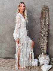 Boho strandkleider mit Spitze