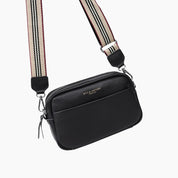 Boho tasche echtes leder schwarz