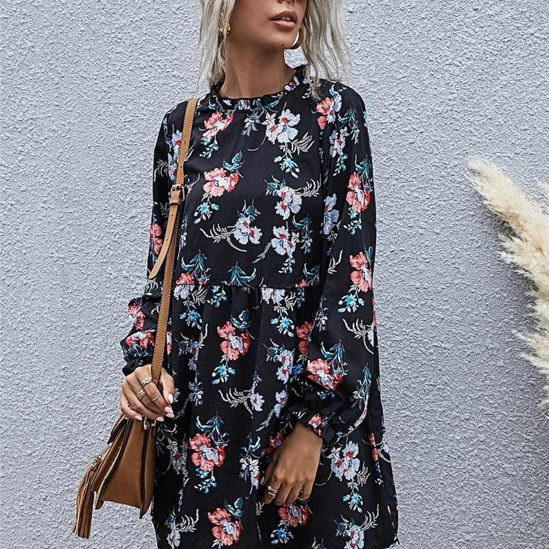 Boho tunika kleid lang