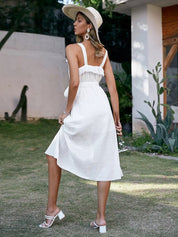 Boho weißes kleid