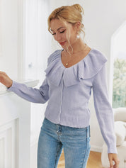 Boho-Weste für Frauen lila mit Peterkragen