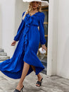 Boho kleid brautmutter royalblau