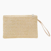 Boho style clutch aus gewebtem Stroh