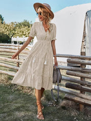 Kleid boho festlich gestreift