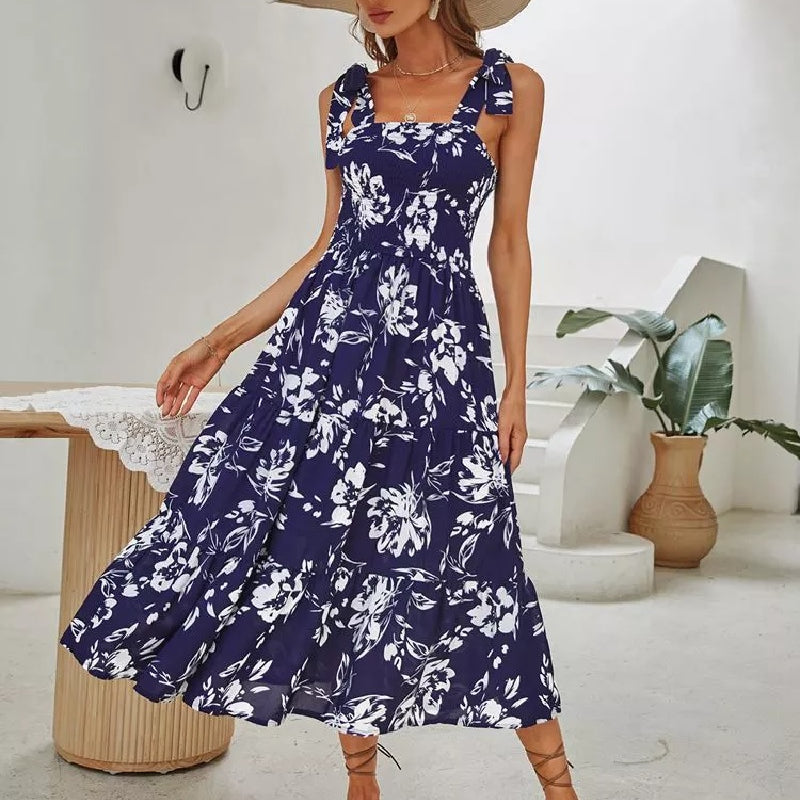 Kleid im boho look lang mit Blumenmuster