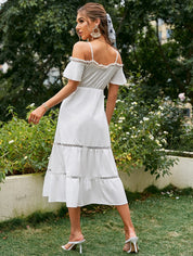 Langes weißes kleid boho