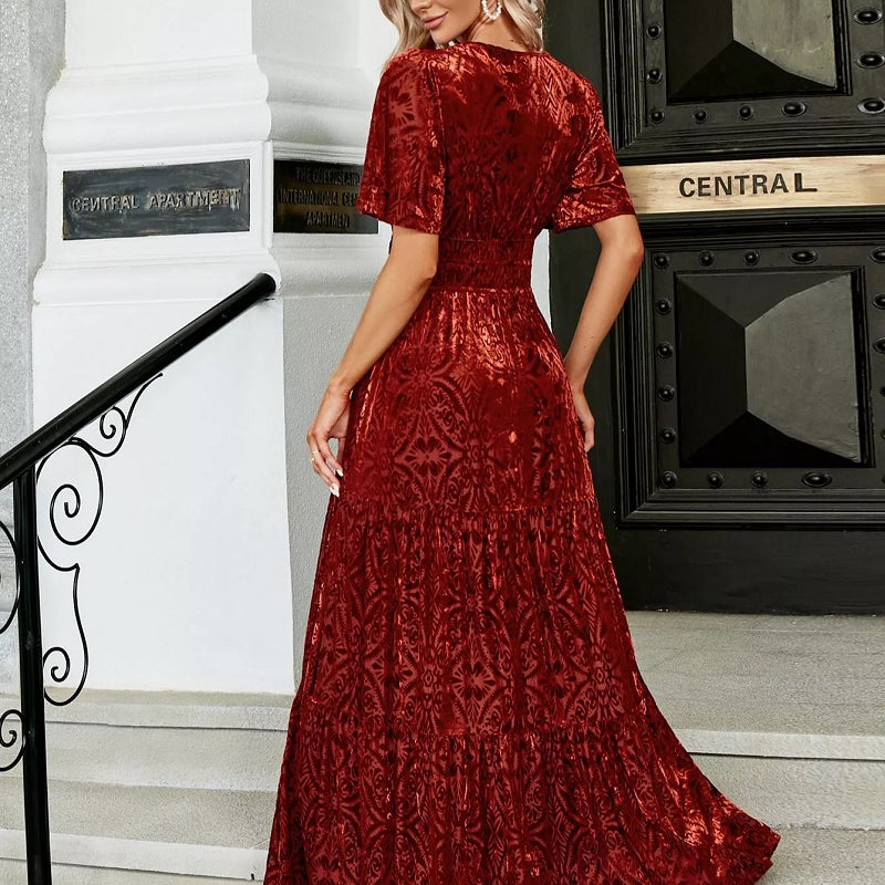 Maxikleid boho rot