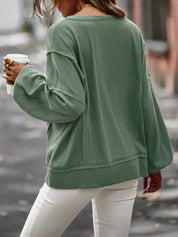 Pullover style boho grün