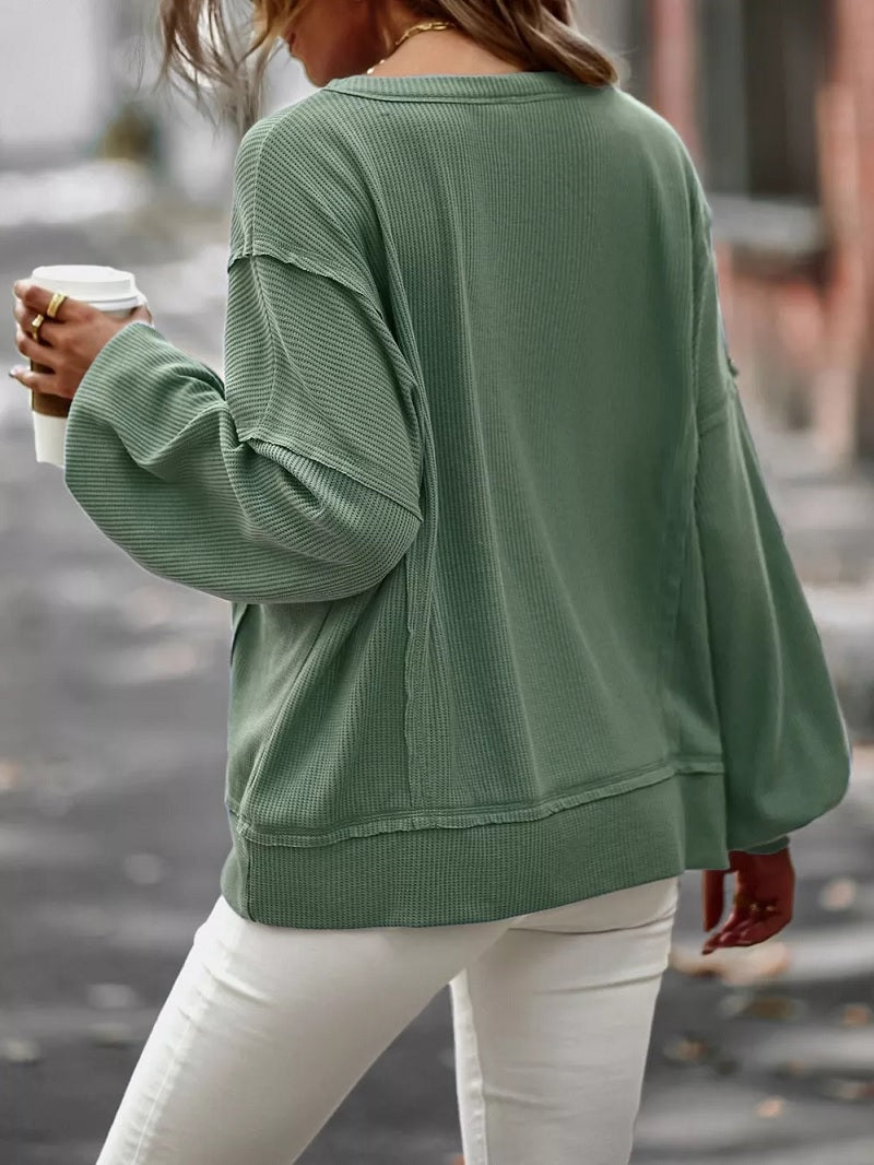 Pullover style boho grün