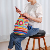 Runde boho tasche häkeln