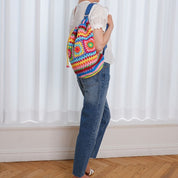 Runde boho tasche häkeln