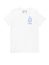 Boho Shirt mit blauem Wappenaufdruck