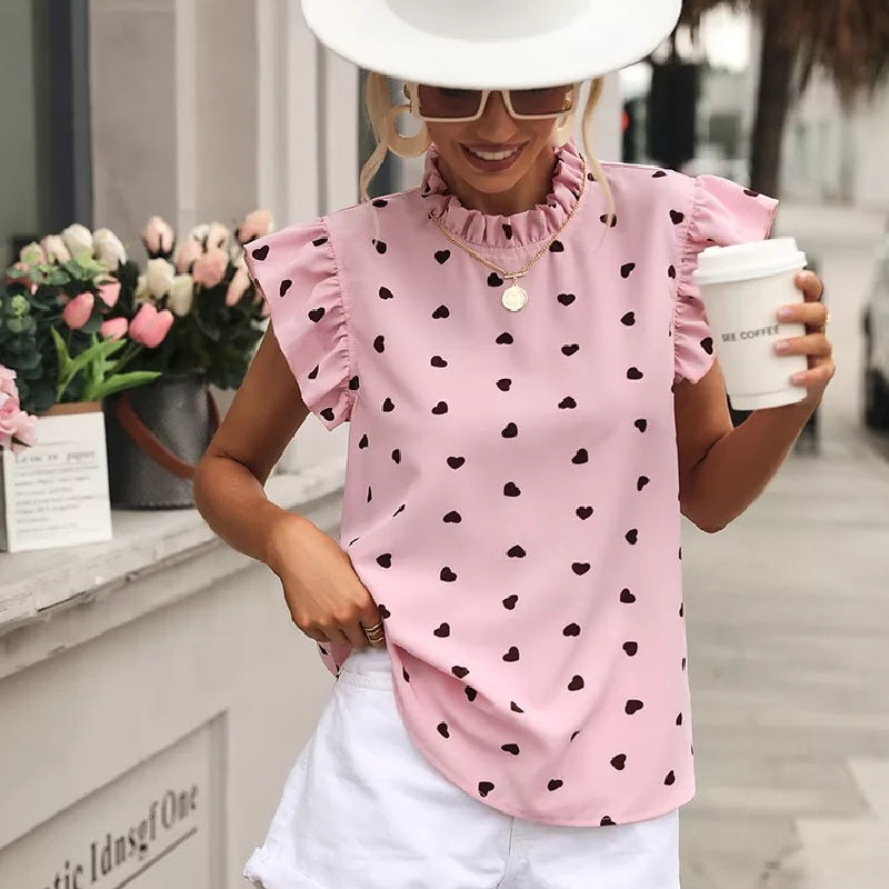 Tunika boho stil mit Herzmuster
