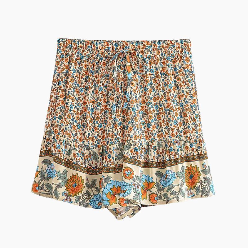 Vintage shorts boho mit geometrischen Mustern