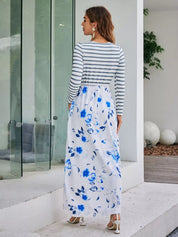 Weißes boho maxikleid